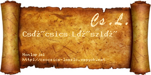 Csócsics László névjegykártya