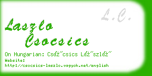 laszlo csocsics business card